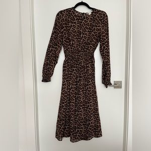 H&M leopard print midi dress. Size 6